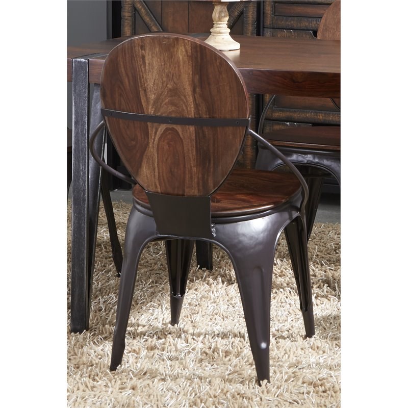 Coast To Coast Imports Adler Solid Wood Dining Chairs in Honey Brown (Set of 2)