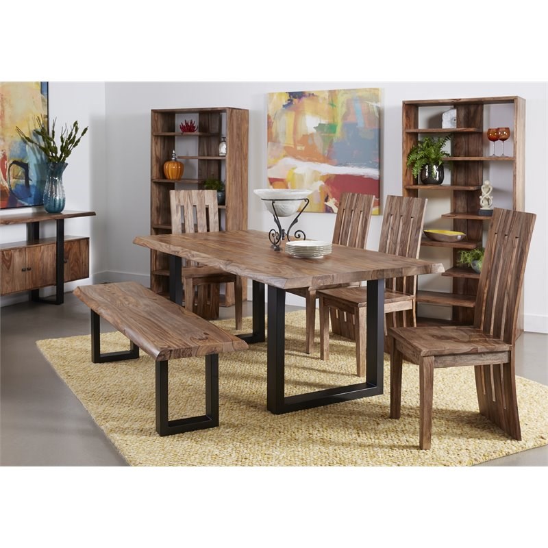 Coast To Coast Imports Brownstone Solid Wood Nut Brown Dining Chairs (Set of 2)