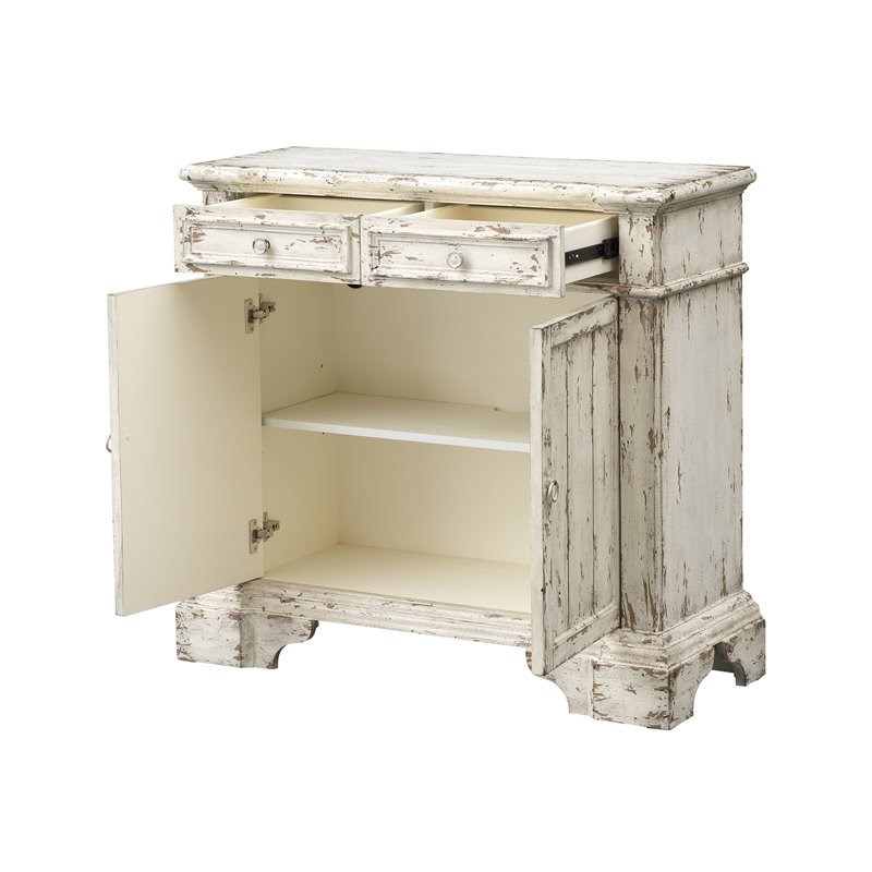Coast To Coast Imports Olivia Aged Cream Two Door Two Drawer Cabinet