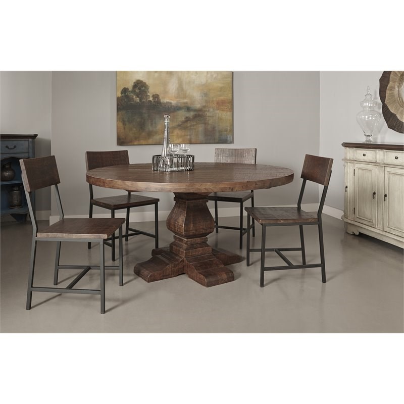 Coast To Coast Imports Woodbridge Distressed Brown Dining Chairs (Set of 2)