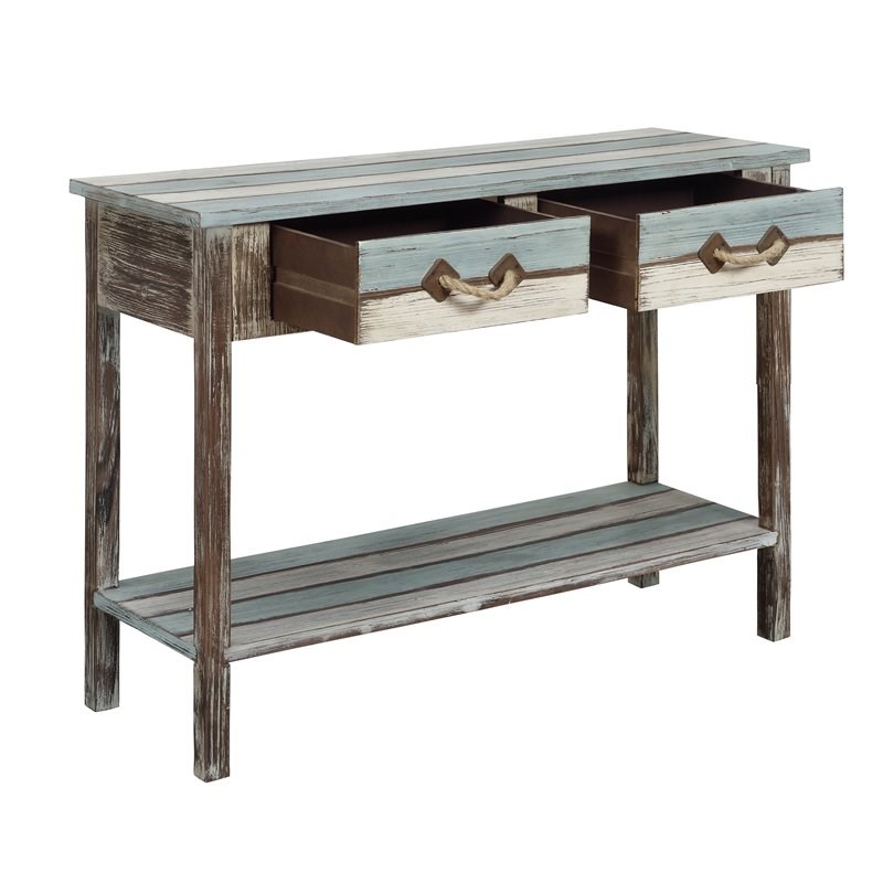 Coast To Coast Imports Islander Multicolor Two Drawer Console Table