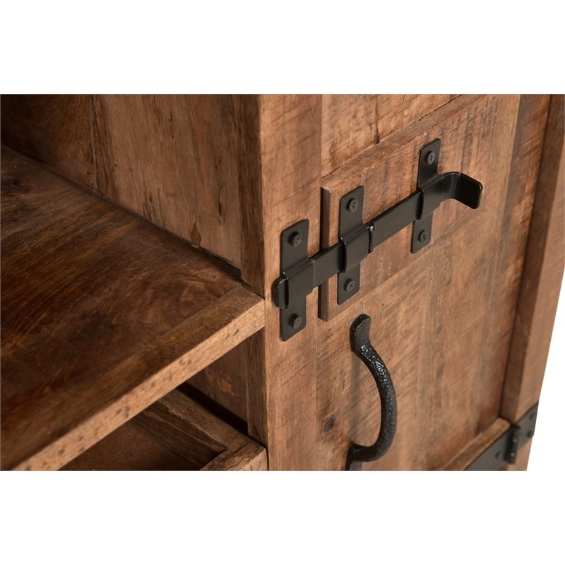 Coast To Coast Imports Crossroads Natural One Door Two Drawer Wine Cabinet