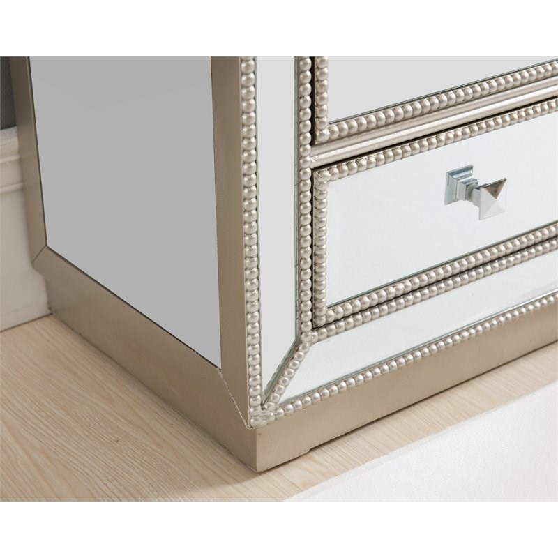 Coast To Coast Imports Elsinore Champagne and Mirror Elsinore Three Drawer Chest