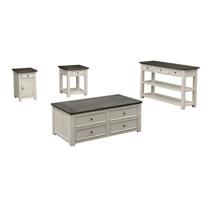Coast To Coast Imports St. Claire Cream One Door One Drawer Chairside Cabinet