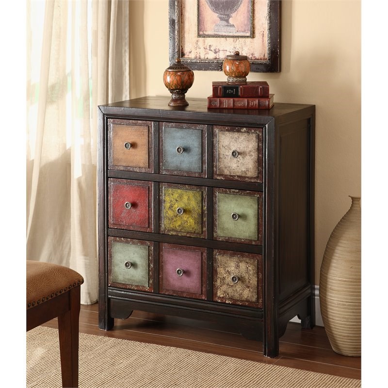 Coast To Coast Imports Conde Weathered Mulitcolor Three Drawer Chest