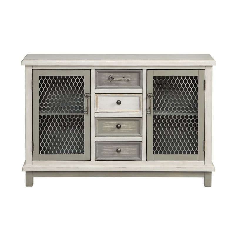 Coast To Coast Imports Keystone Multi Color Two Door Four Drawer Credenza
