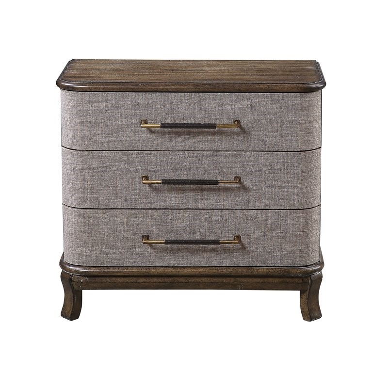 Coast To Coast Imports Bradenton Brown 3-Drawer Chest with Adjustable Levelers
