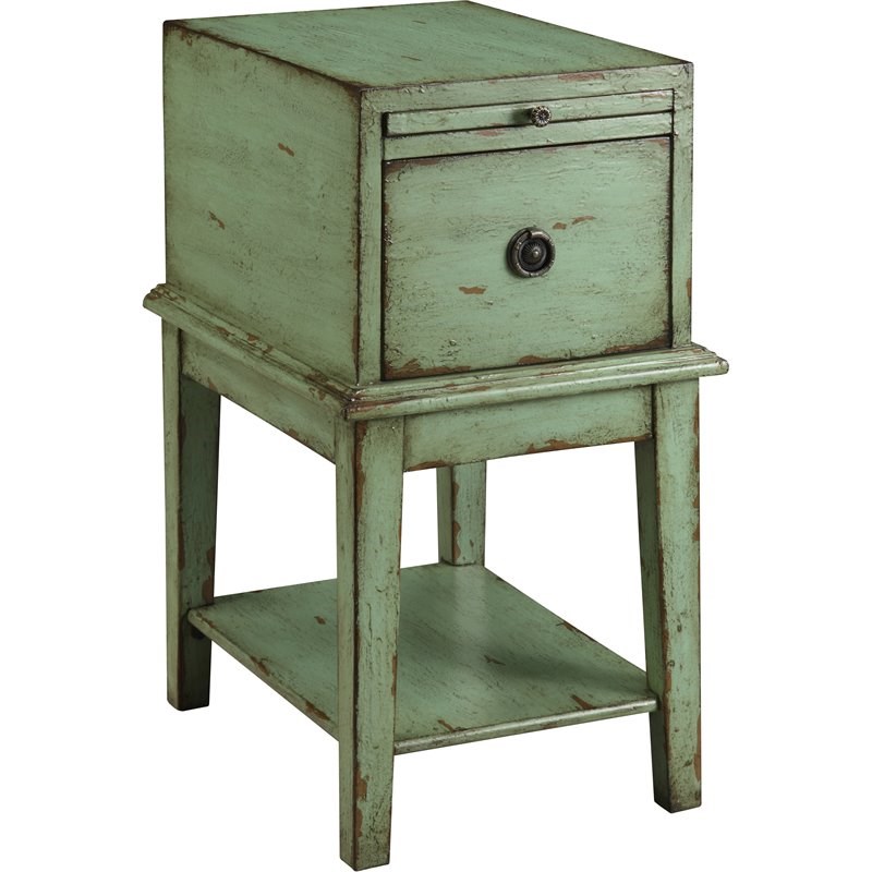 Coast To Coast Imports Bayford Weathered Green One Drawer Chest