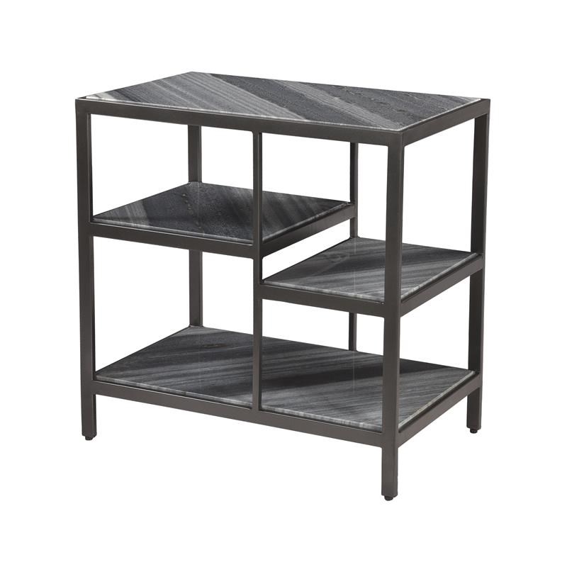 Coast to Coast Imports Accent Table in Gunmetal/ Gray