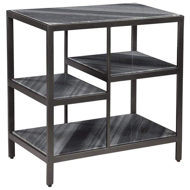 Coast to Coast Imports Accent Table in Gunmetal/ Gray