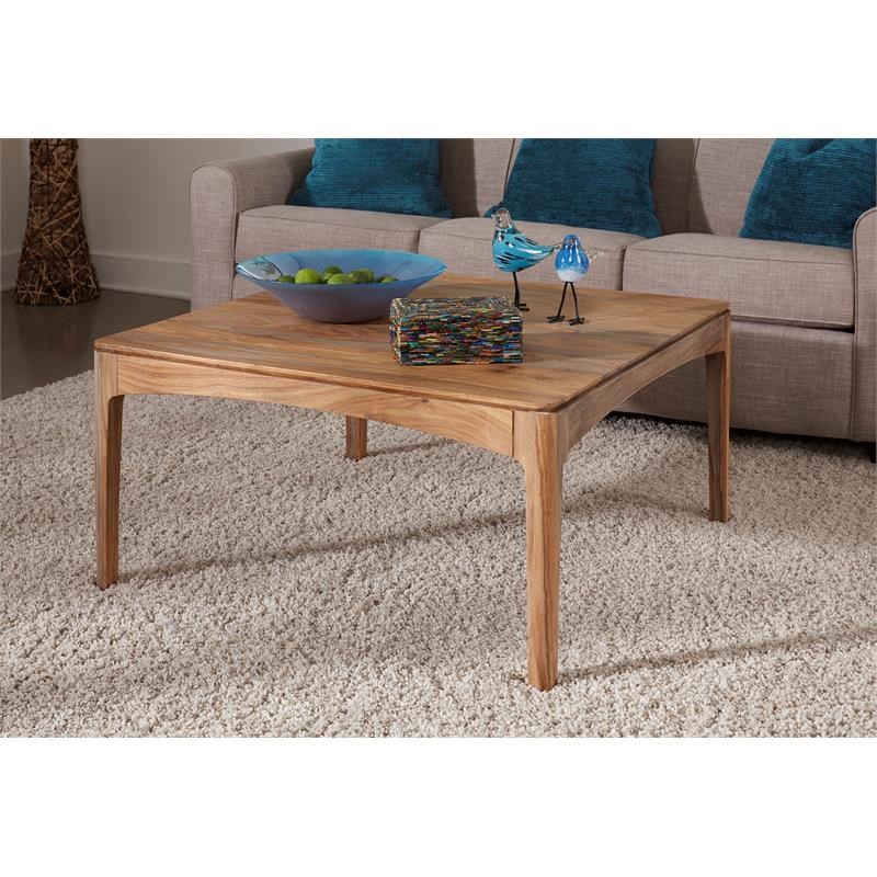 Coast to Coast Imports Waverly Light Natural Brown Sheesham Wood Cocktail Table
