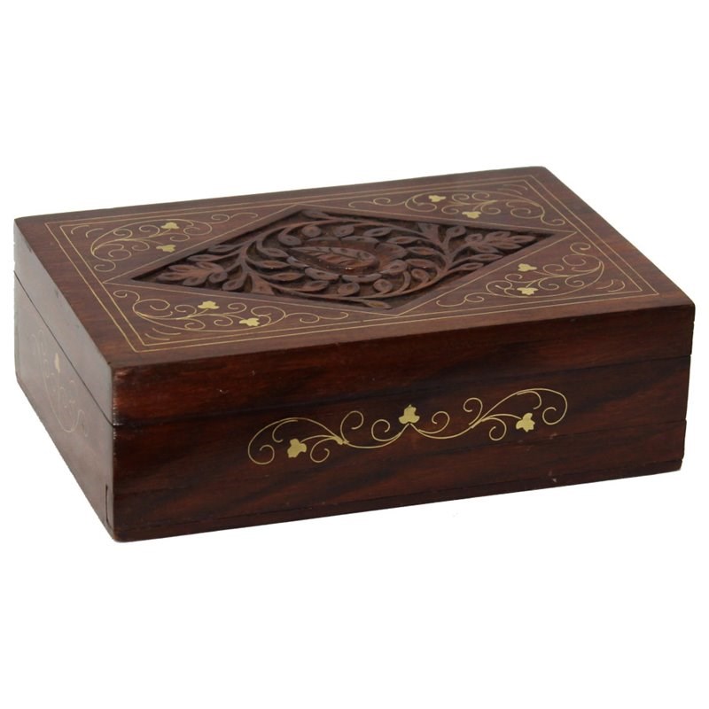 Natural Geo Handmade Rosewood Diamond Wooden Decorative Box