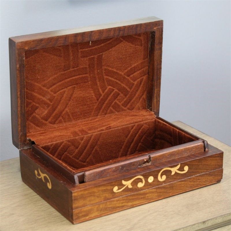Natural Geo Handmade Rosewood Star Wooden Decorative Box