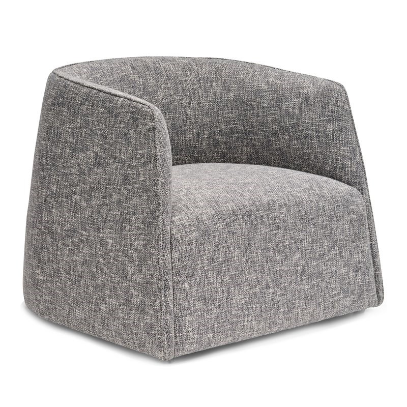 Sofas To Go Pia Contemporary Fabric & Pine/Plywood Accent Chair in Inca Ash