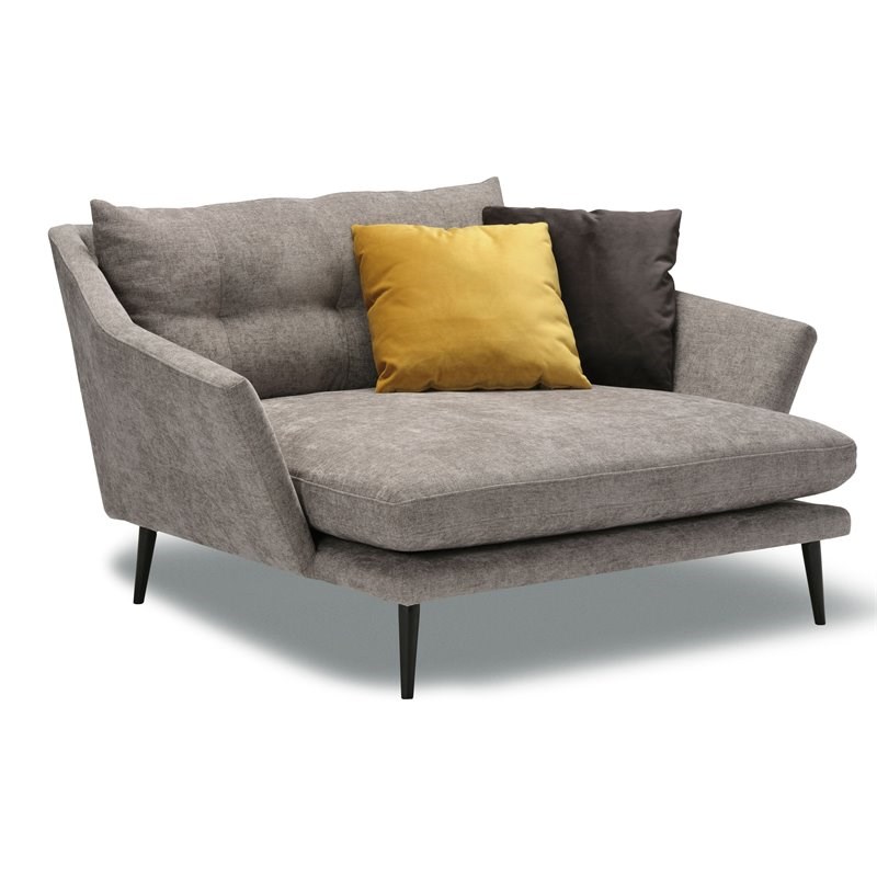 Sofas To Go Kellan Contemporary Fabric Accent Chair in Elliott Steel/Gray