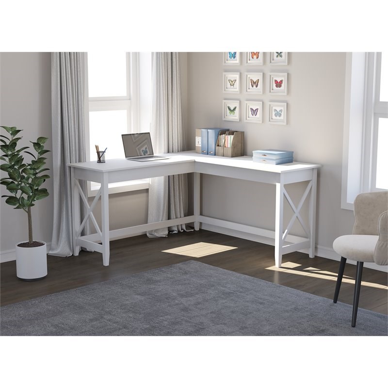 white desk with x sides