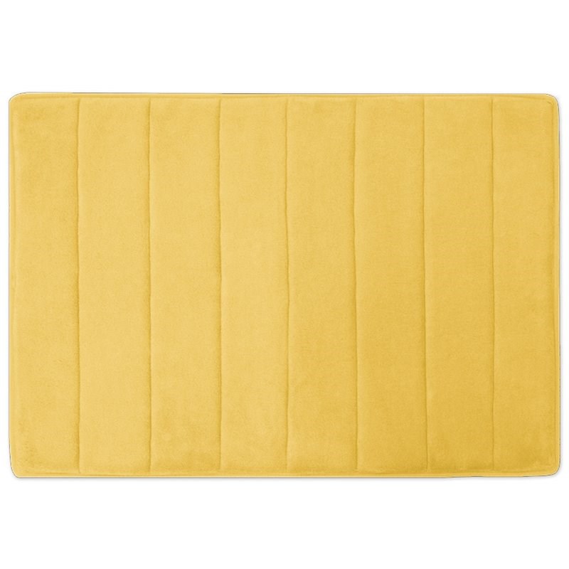 Safdie & Co. Bath Mat Woven Hyper Absorbent Memory Foam in Yellow