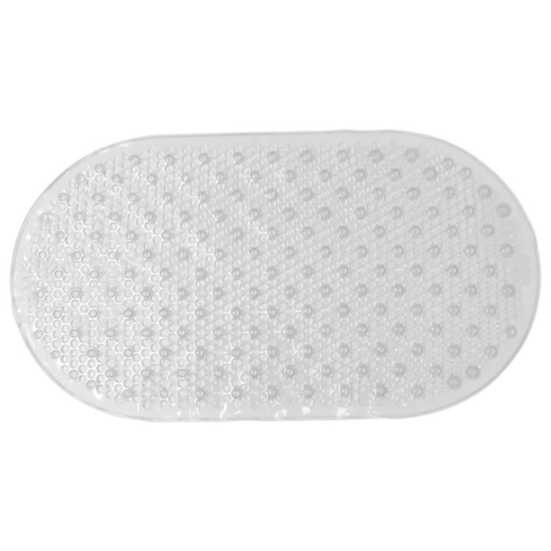 Safdie & Co. Bath Mat with Anti-Slip Suction Cups in White