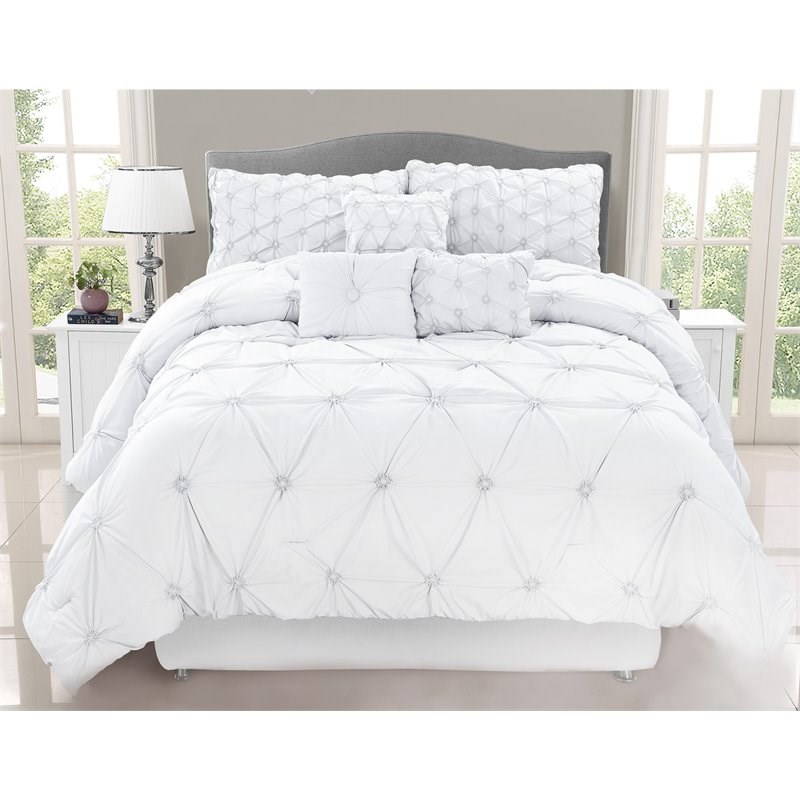 Safdie & Co. 7piece Chateau Premium Microfiber King Comforter Set in