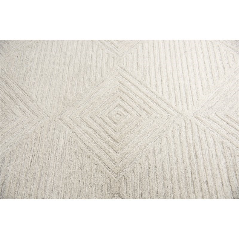 Geneva 8' x 10' Solid Natural/Ivory Hand-Tufted Area Rug