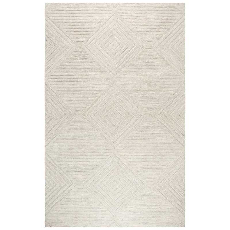 Geneva 8' x 10' Solid Natural/Ivory Hand-Tufted Area Rug