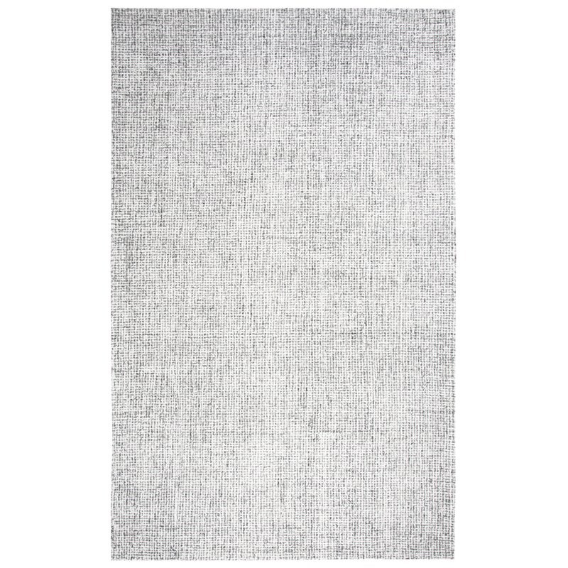 London 3' x 5' Solid Gray/Gray/Rust/Blue Hand-Tufted Area Rug