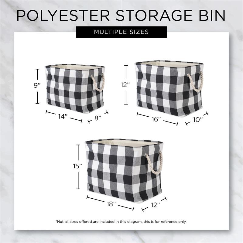 Polyester Pet Bin Cats Meow Gray Rectangle Medium 16x10x12