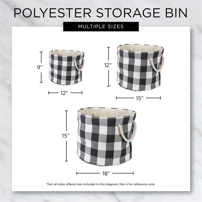 Polyester Pet Bin Dog Show Gray Round Medium 12x15x15