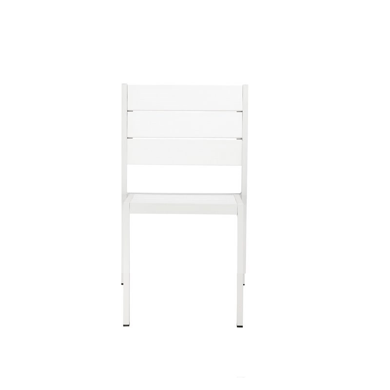 Pangea Home Breeze 35" Aluminum Dining Chairs in White (Set of 6