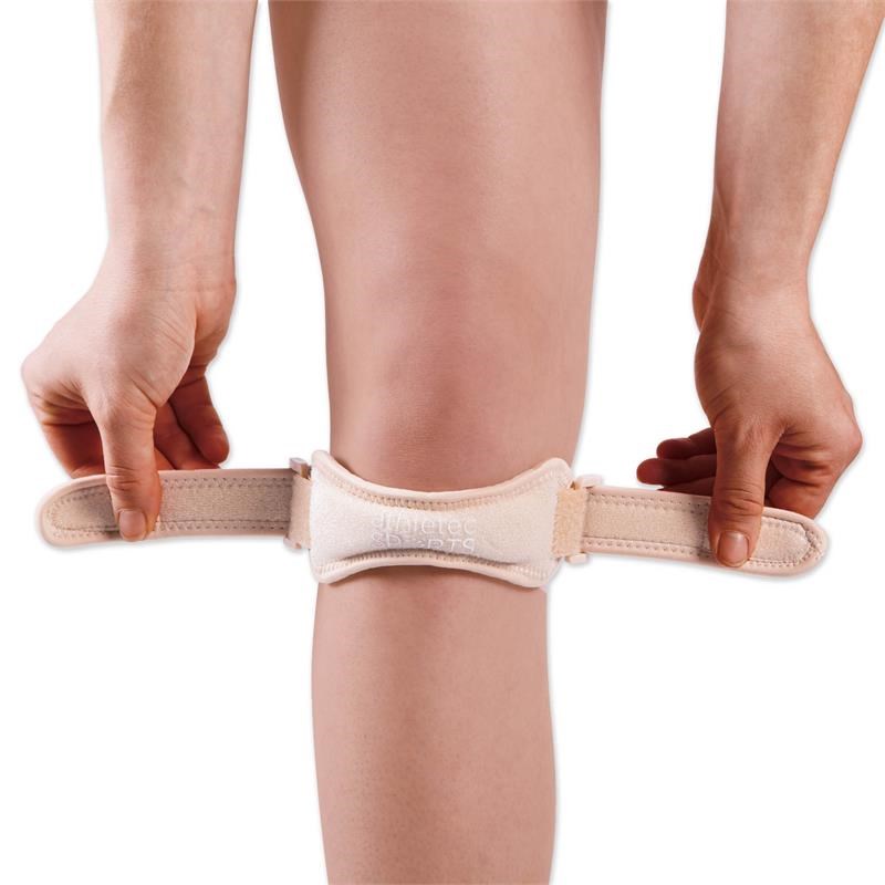 Athletec Sports S/M/L Modern Nylon Fabric Patella Knee Strap in Nude Beige 72724018364 