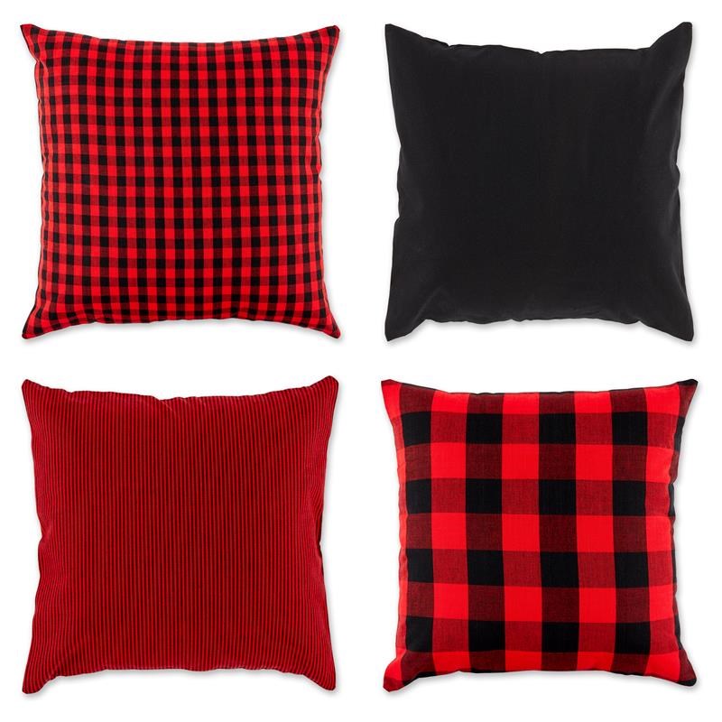 Cow Farmer's Market 4 Piece DII Throw Pillow Cover Collection Decorative Square 18x18 