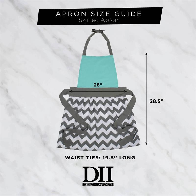 DII Modern Style 100 Percent Cotton Gingham Apron in Black and White