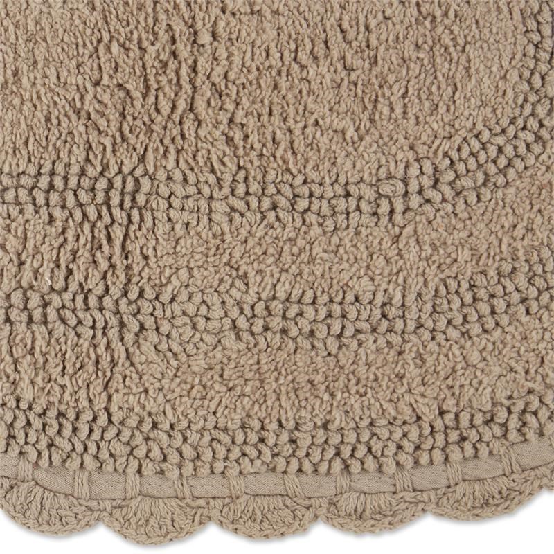Stone Small Oval Crochet Bath Mat