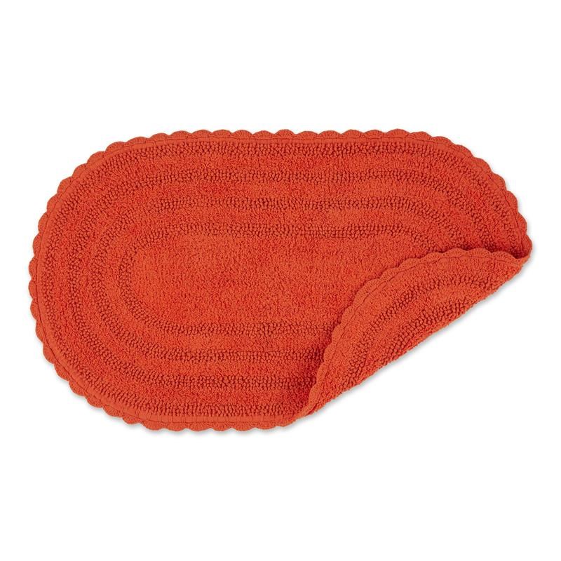 Spice Large Oval Cotton Crochet Bath Mat
