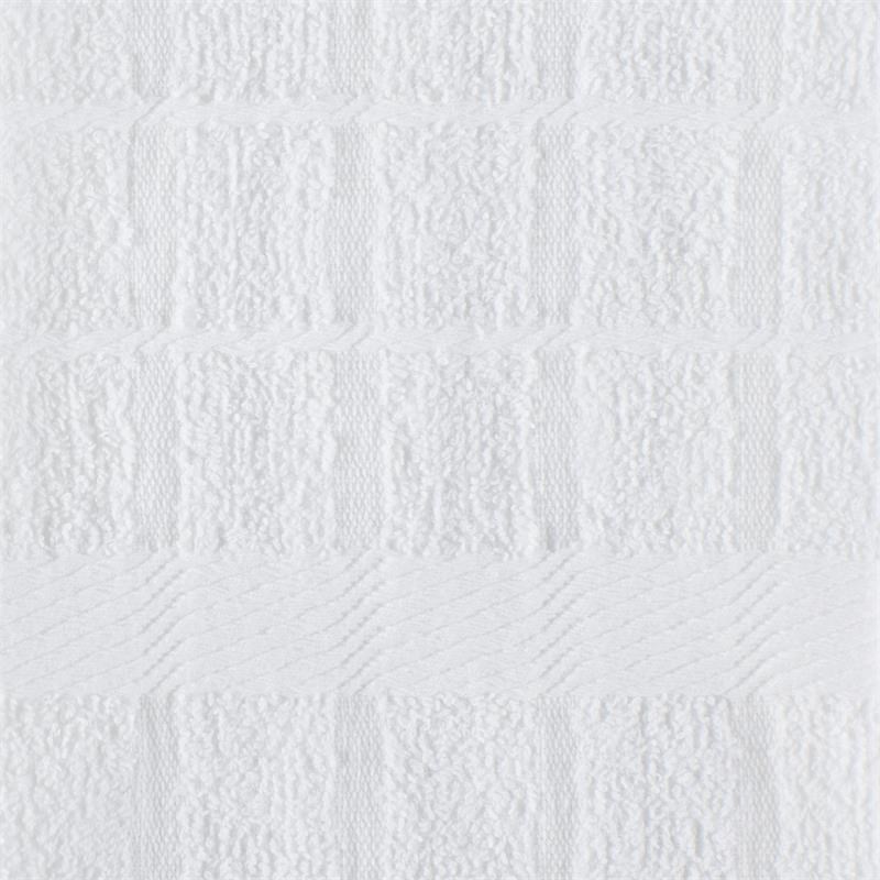 DII Solid White Windowpane CottonTerry Dishtowel 4 Piece 16x26
