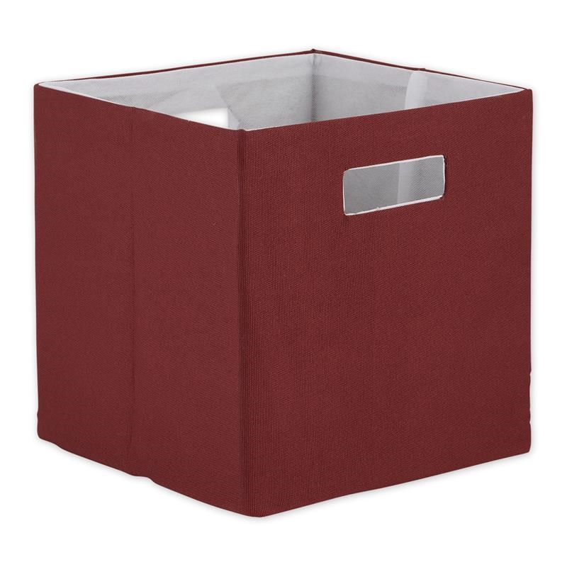 Polyester Cube Solid Barn Red Square Red Fabric With Handles 13x13x13