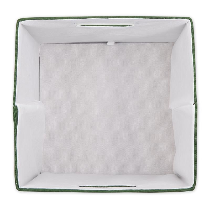 Polyester Cube Solid Hunter Green Square Fabric With Handles 11x11x11