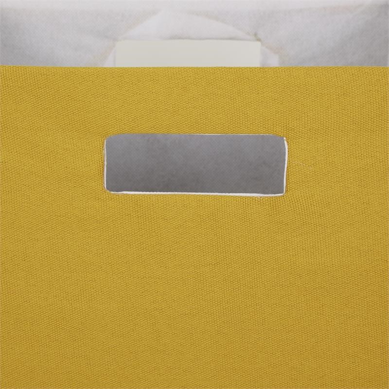 Polyester Cube Solid Lemongrass Square Yellow Fabric 11x11x11