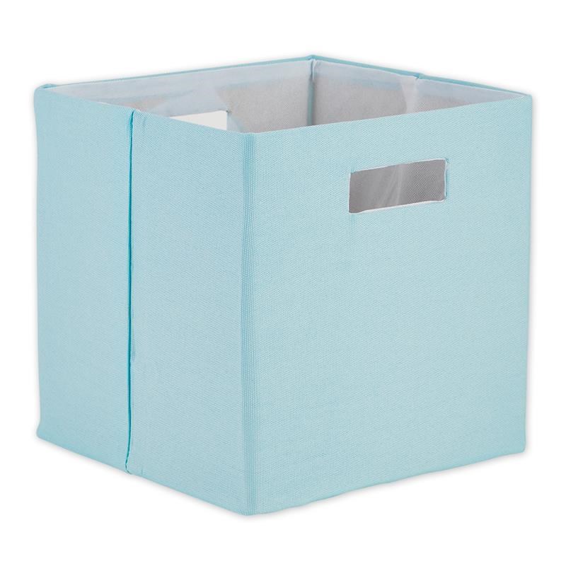 Polyester Cube Solid Robin'S Egg Blue  Square Fabric 11x11x11