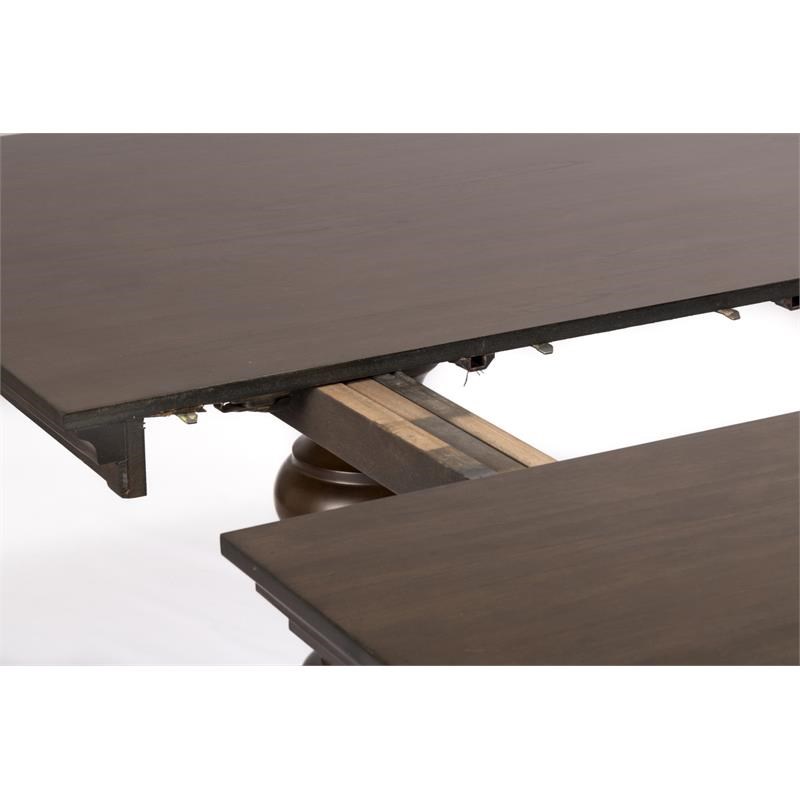 Cappuccino Wood Extendable Dining Table with 24