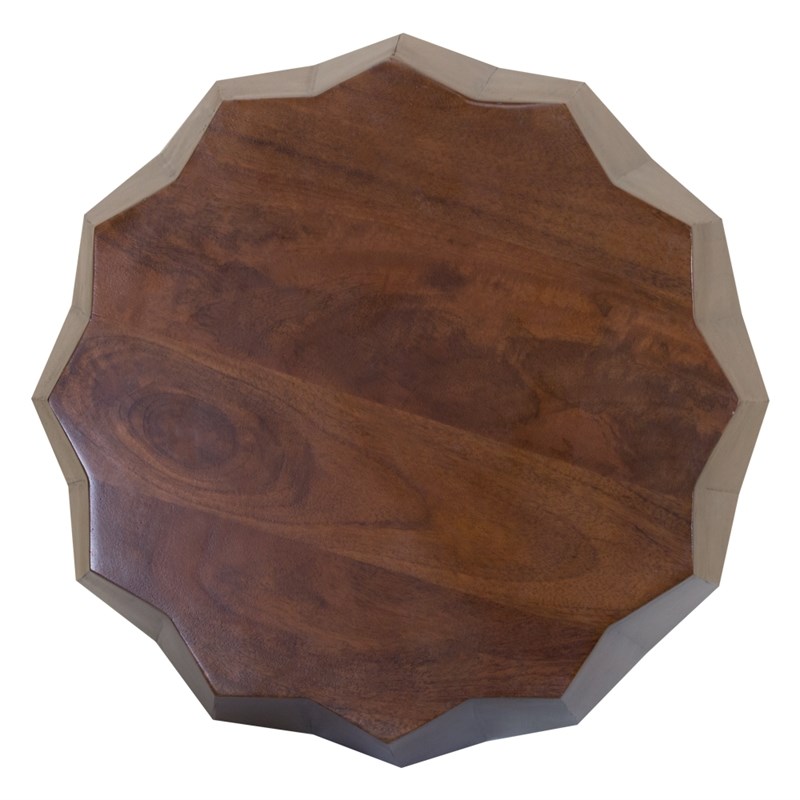 Chantell Solid Wood Accent Table Deep Brown