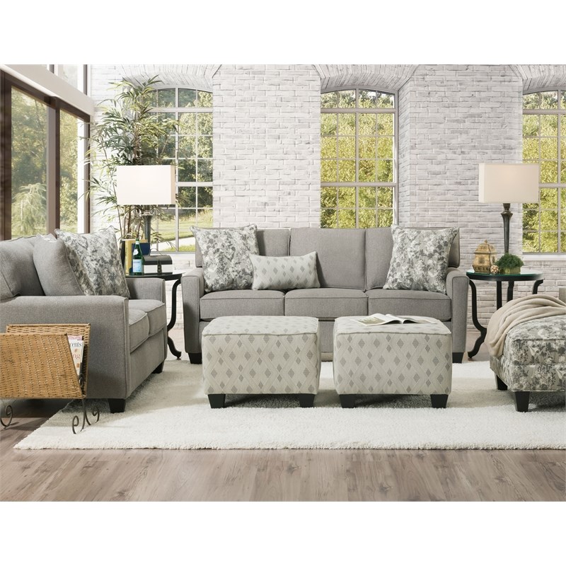 Arlo Loveseat with Accent Pillows in Gray