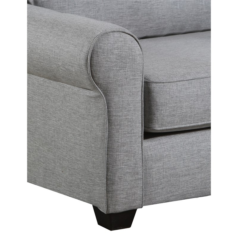 Amelia Loveseat with Accent Pillows in Gray