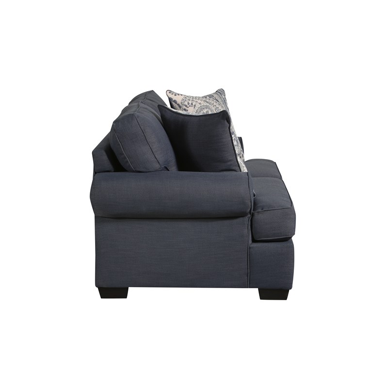 Southampton Loveseat with Accent Pillows in Navy Blue