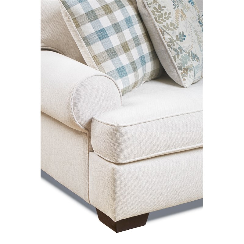 Chilmark Cream Color Round Arm Chair With Pillow