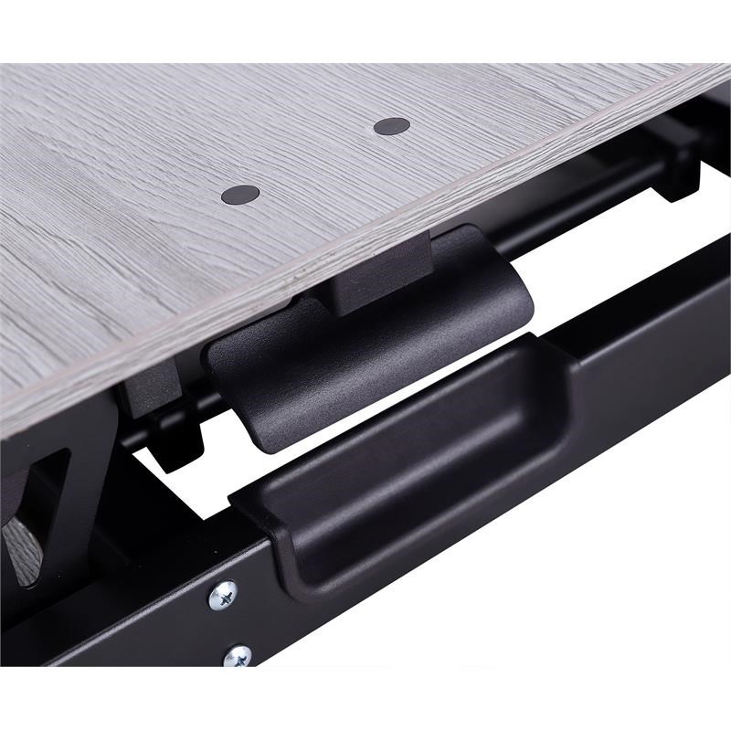 Rocelco Standing Desk Converter & Floor Mat 31.5 Inch Riser w/Tablet Mount Gray