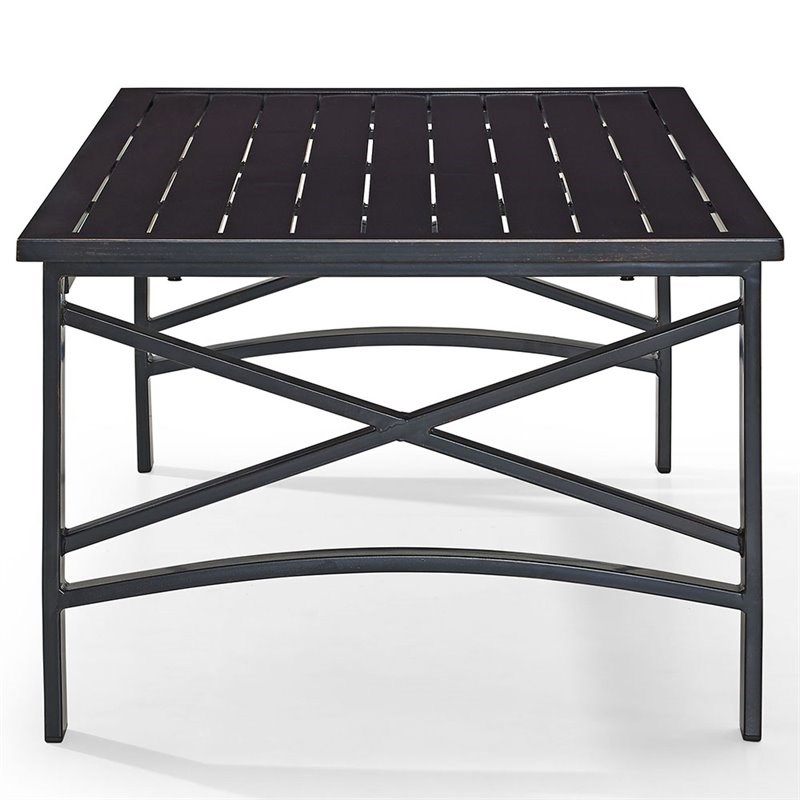 Afuera Living  Metal Patio Coffee Table in Oiled Bronze