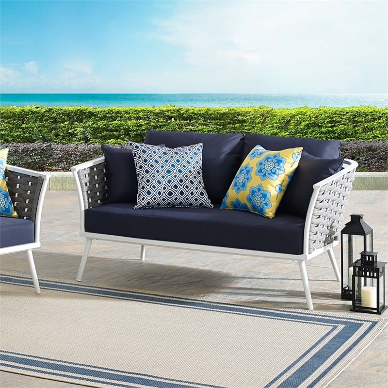 aluminum patio loveseat