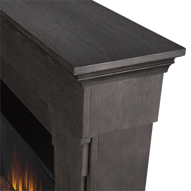Afuera Living Contemporary Electric Fireplace in Gray