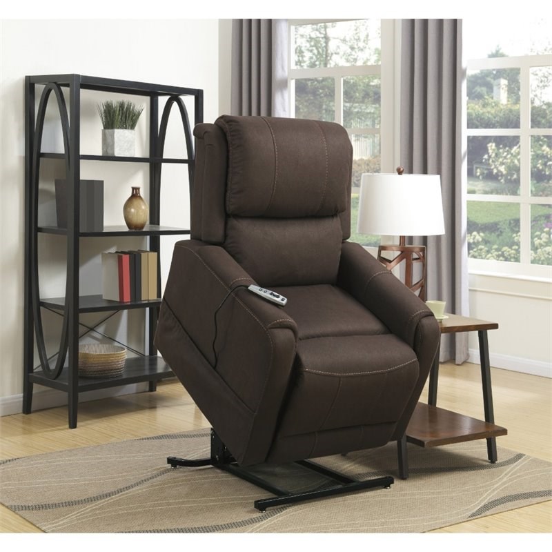 Pulaski Prime Resources Heat and Massaging Lift Recliner in Brown